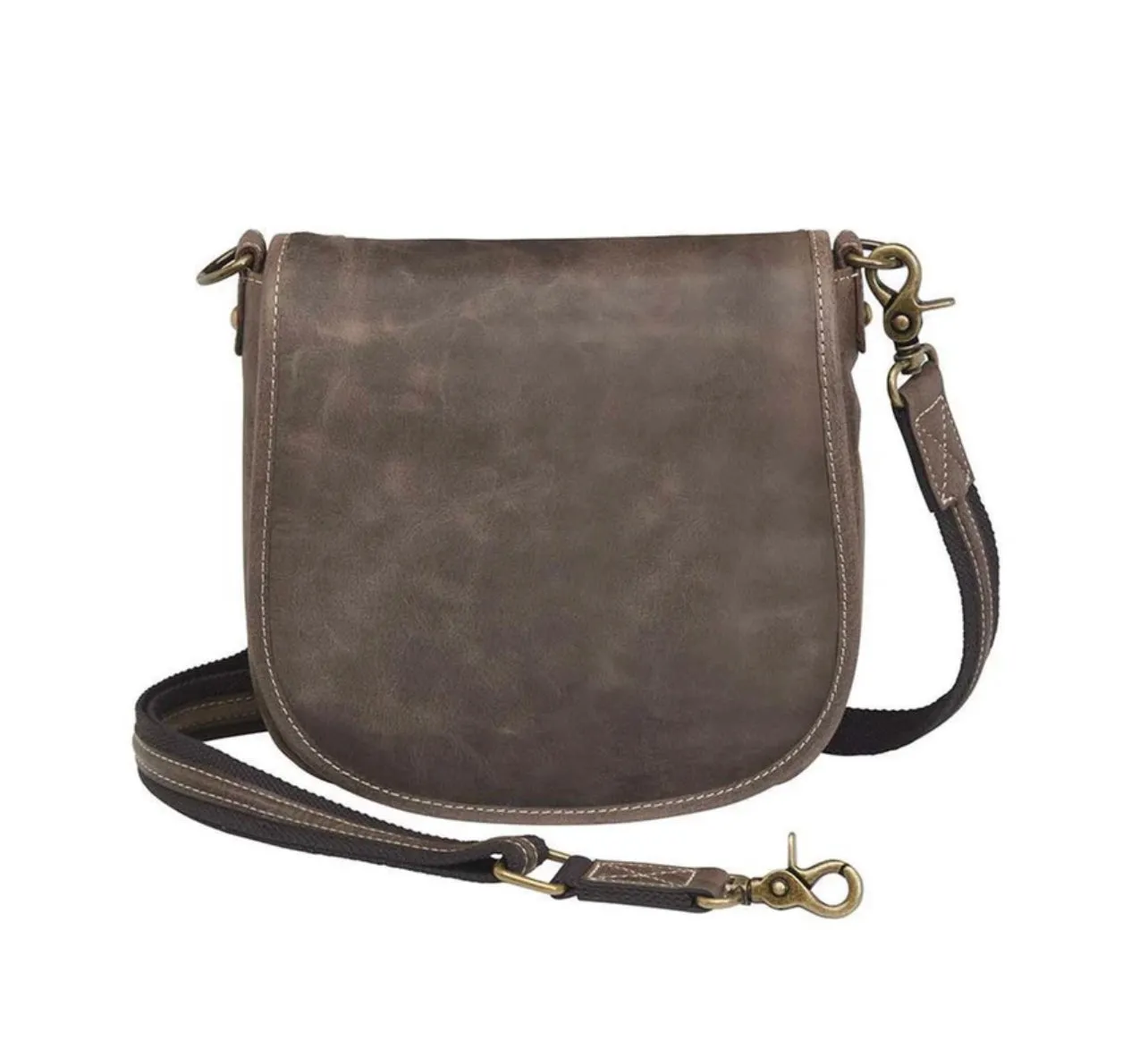 GTM Original Simple Bling Leather Tooled Crossbody Pouch