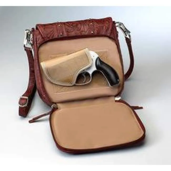 GTM Original Simple Bling Leather Tooled Crossbody Pouch