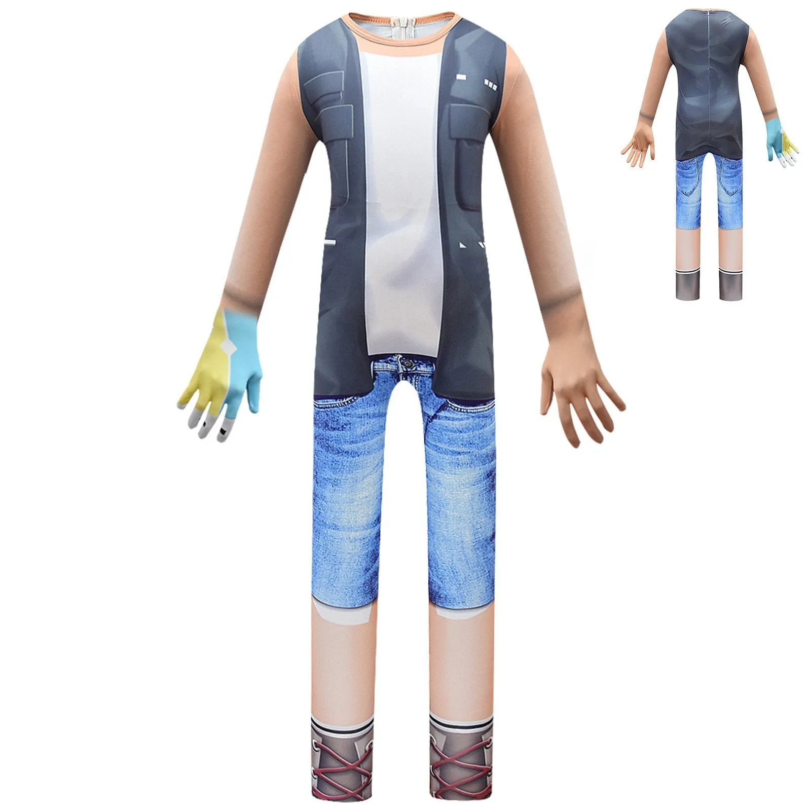 Kids Pocket Devs-Roblox Christmas Cosplay Zentai Suit Costume Children Jumpsuit Bodysuit Outfits