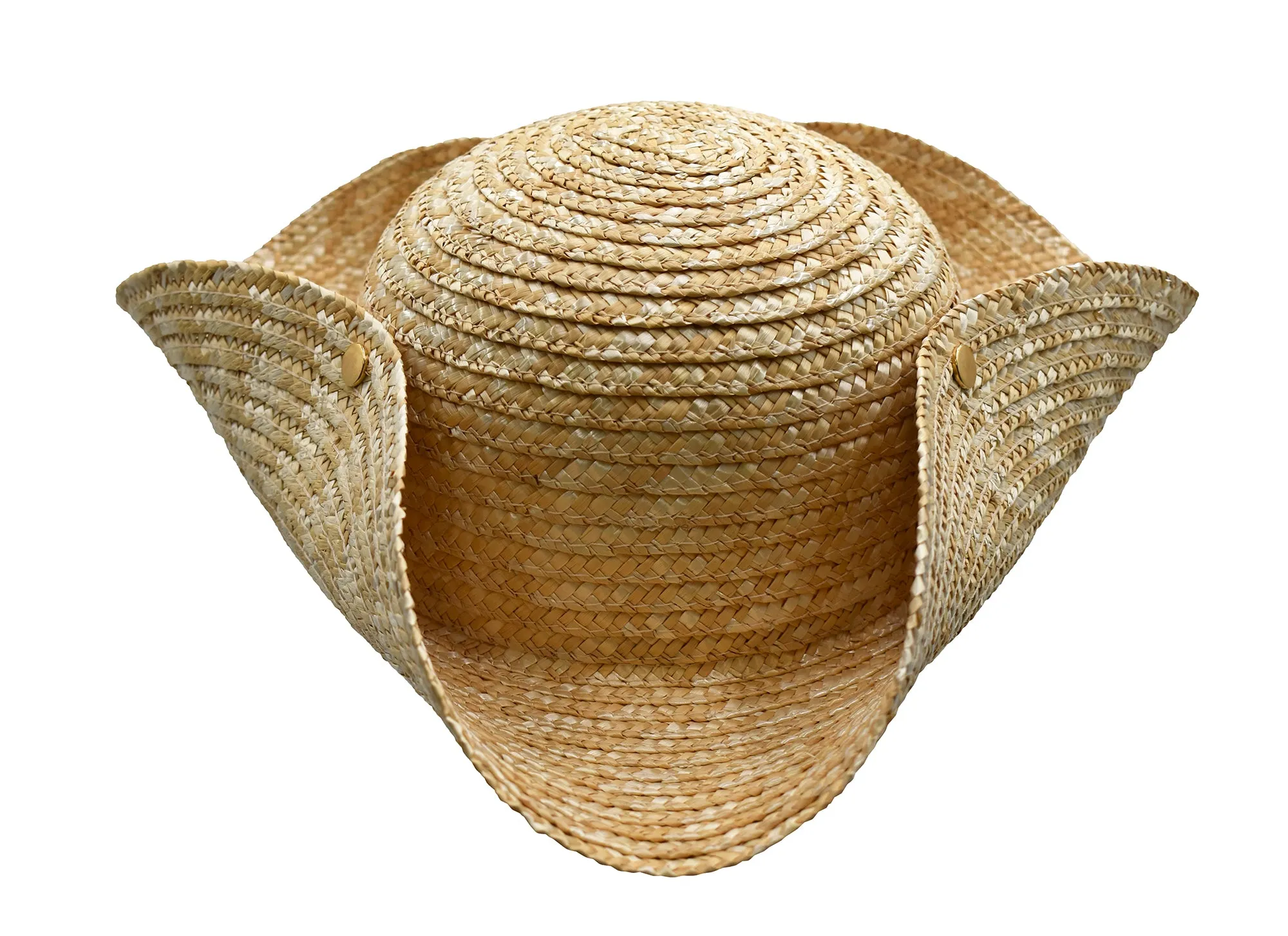 Nicky Bigs Novelties Adult Straw Colonial Tricorn Pirate Hat 3 Cornered Cocked Cap For Cosplay Halloween Costume Accessory