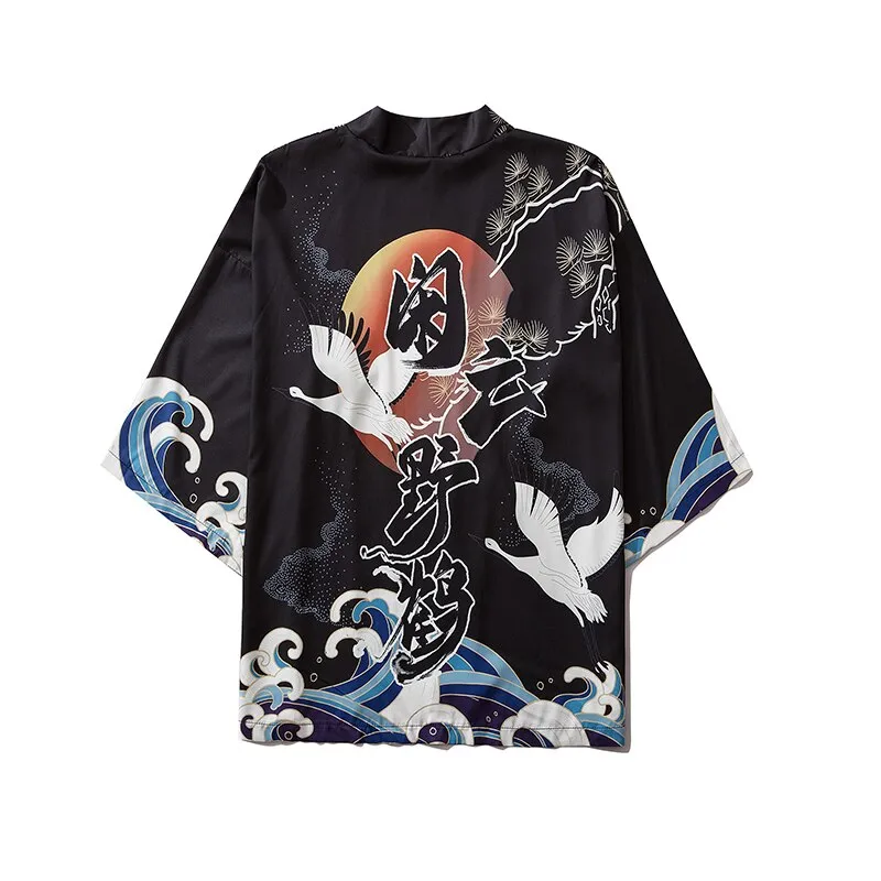 Nsqured "Whale Song" Japanese Anime-Inspired Kimono Cardigan