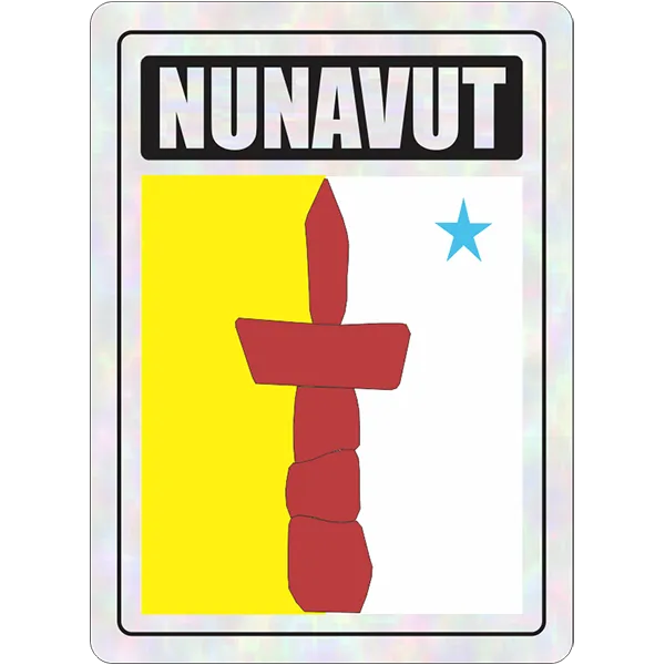 Nunavut Prismatic Hologram Car Decal Sticker