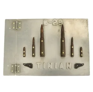 Original U.S. WWII Hiroshima and Nagasaki Tinian Air Field B-29 Trench Art Plaque