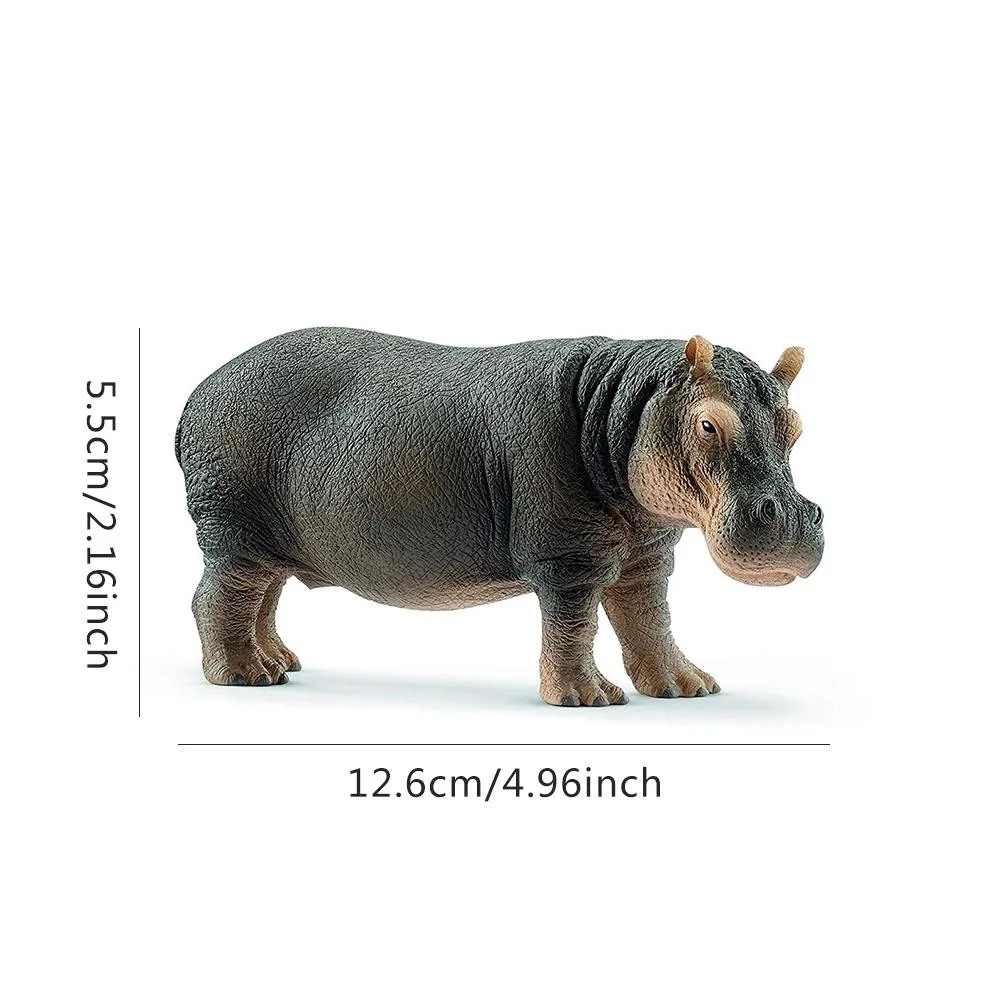 Simulation Hippopotamus Wild Life Model Figures Figurines Toy Figures Zoo River Animal 14814 Home Decor Gift For Kids